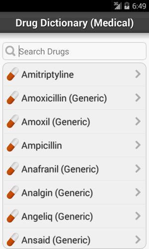 Medical Drugs Guide Dictionary