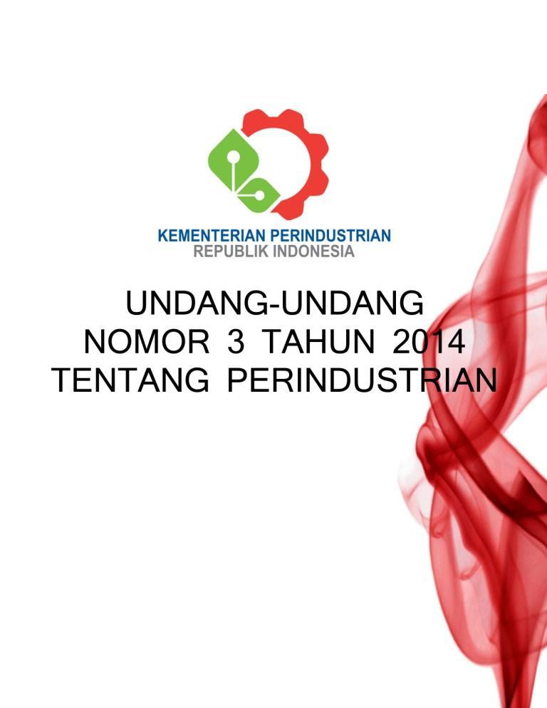 UU No 3 - 2014 Perindustrian