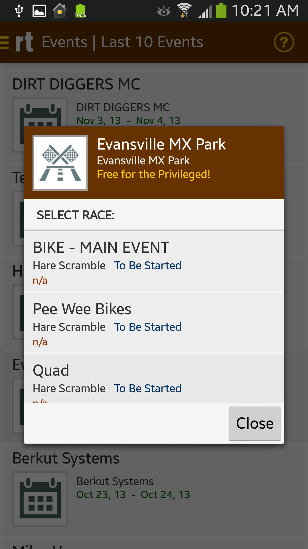 Race Timer Live