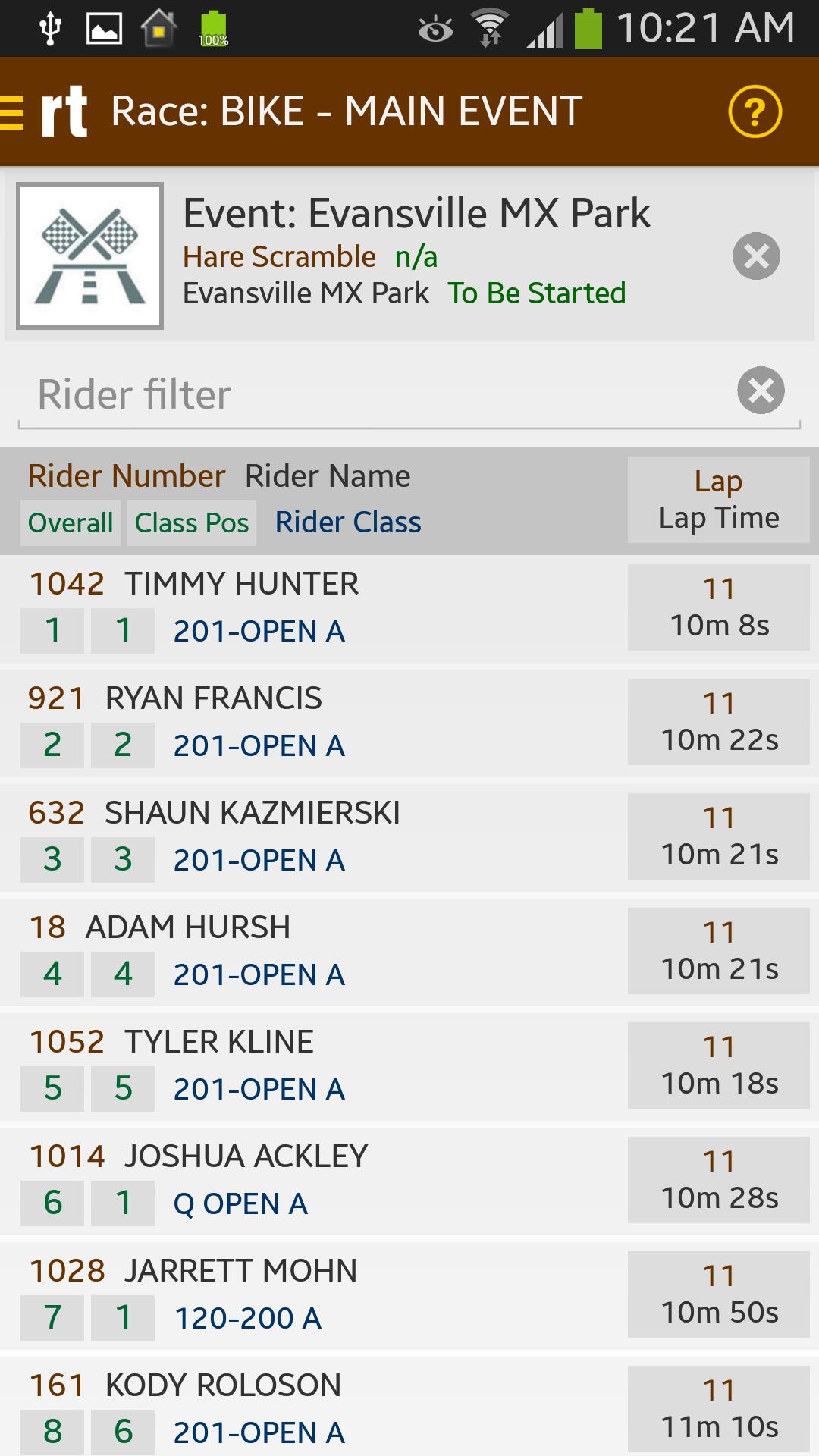 Race Timer Live