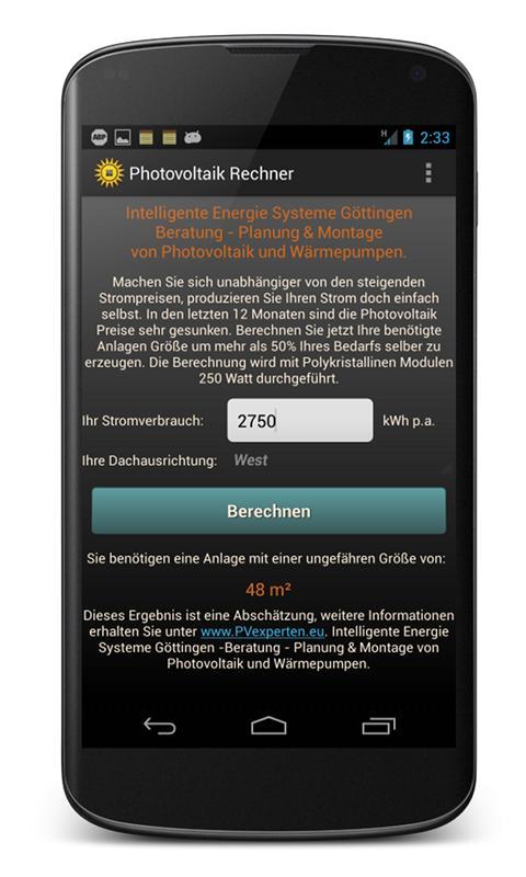 Photovoltaik Rechner