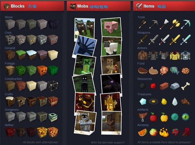 Minecraft Seed Min Material Pack 1.6.2グリーンバージョン五角形材料パック
