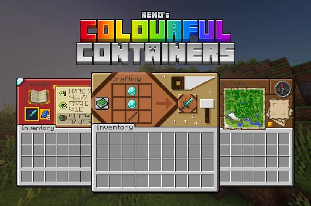 五顏六色的容器GUI（Colourful Containers GUI）資源包