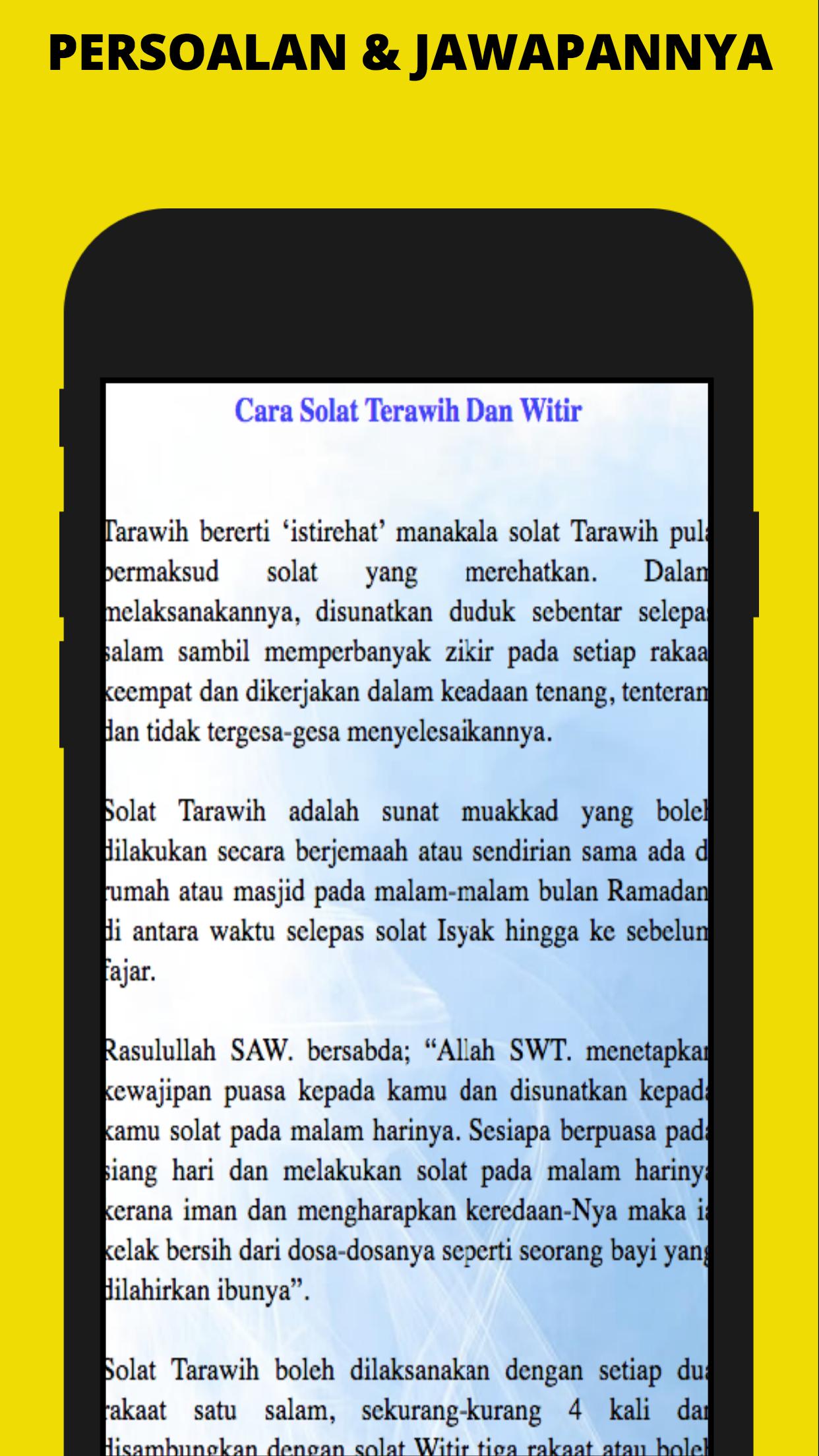 CARA SOLAT TERAWIH DAN WITIR R