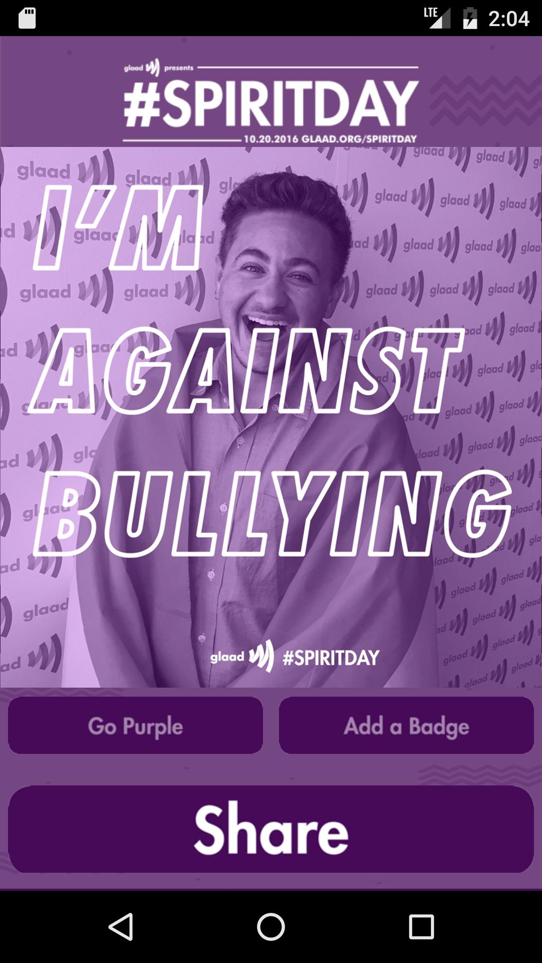 Go Purple for #SpiritDay