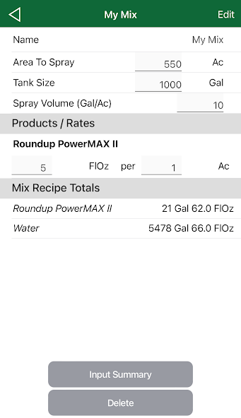 Tank Mix Calculator
