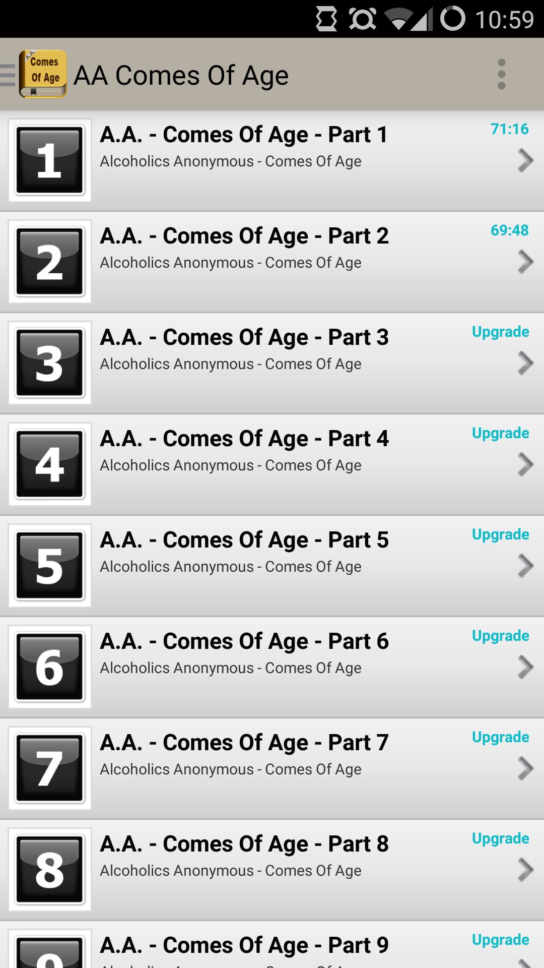 AA Comes Of Age - Audio Book