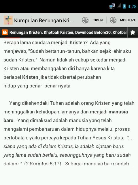 Kumpulan Renungan Kristen