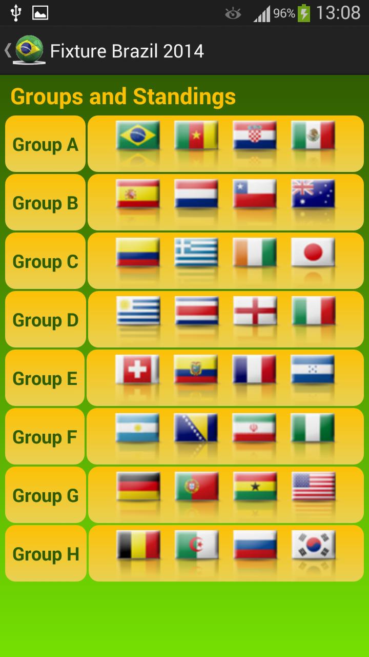 Fixture Brazil 2014