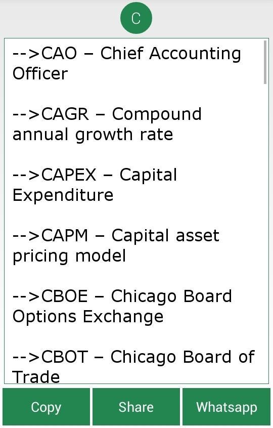 Business Finance Abbreviation