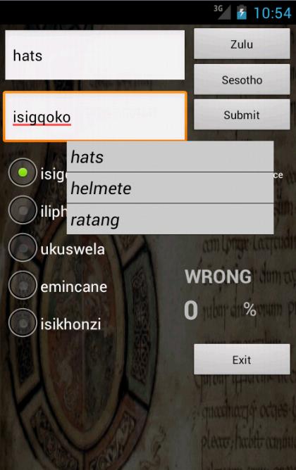 Zulu Sesotho Dictionary