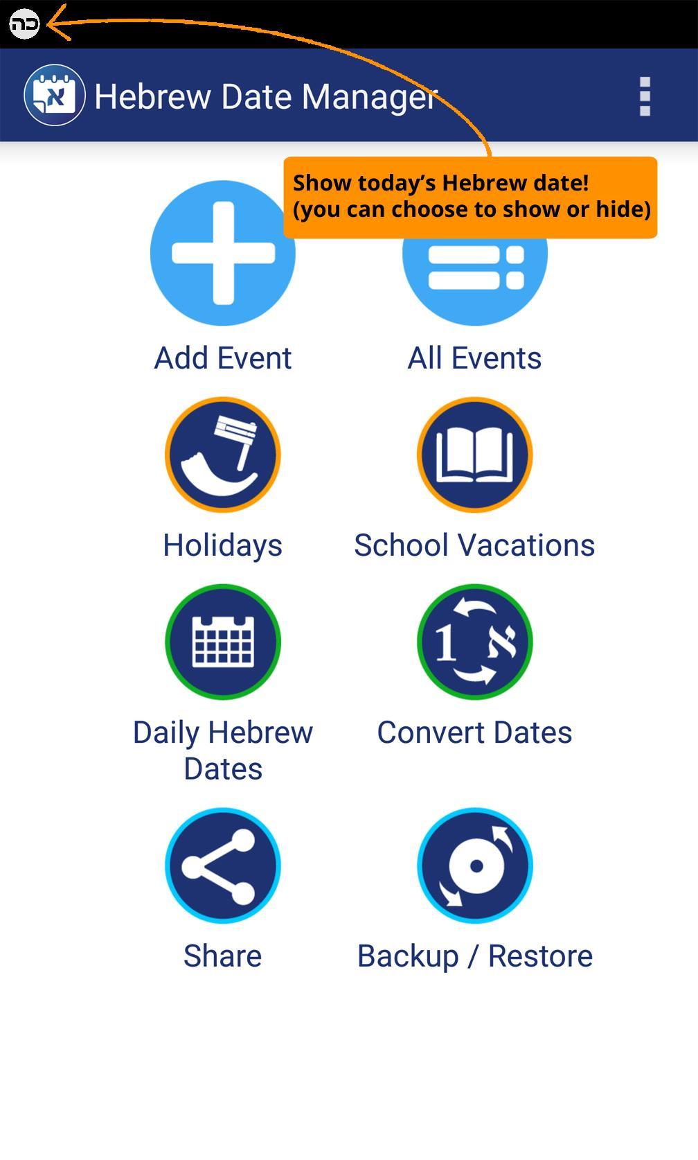 Hebrew Date Manager