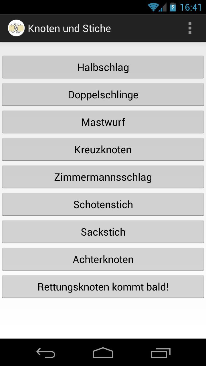 Knoten und Stiche