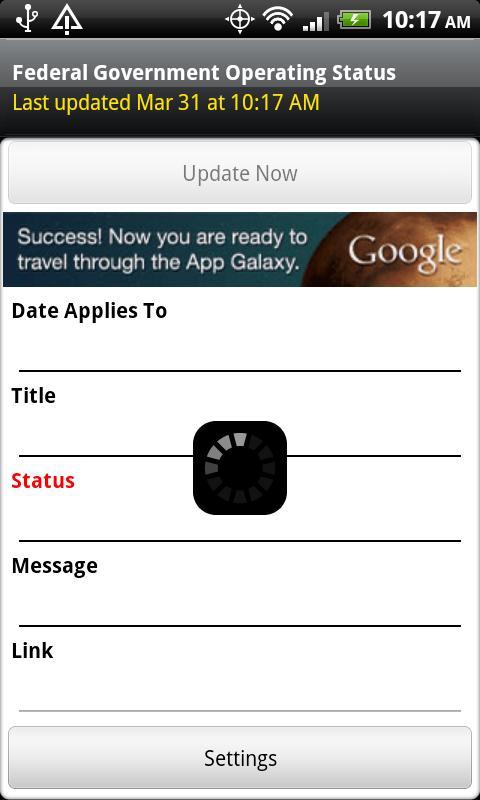 Federal Gov't Operating Status