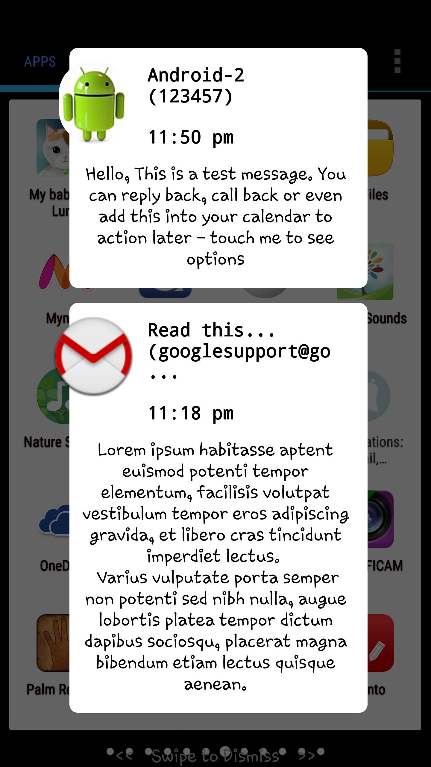 Notification:Gmail,Missed Call