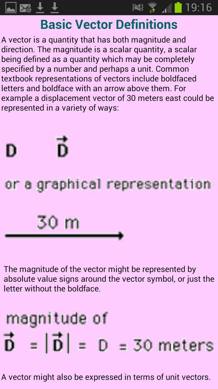 Math Vector Learning