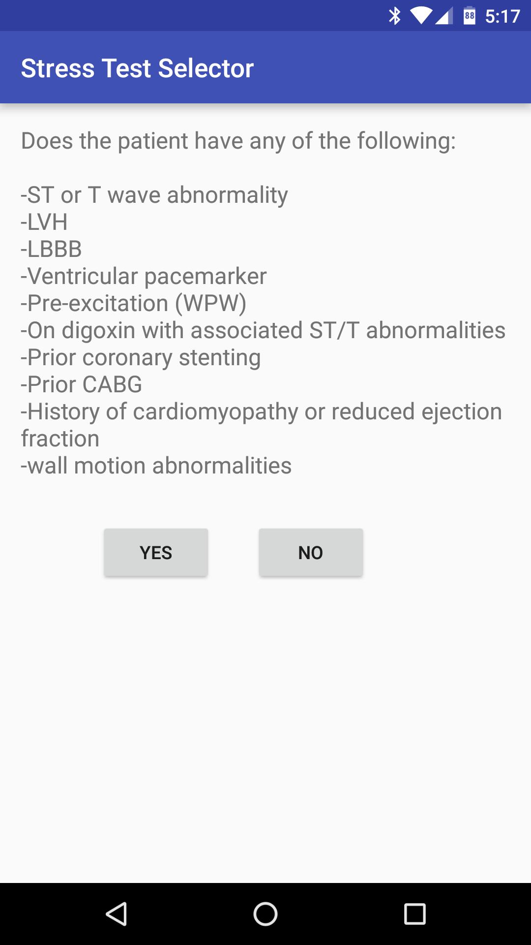 Stress Test Selector