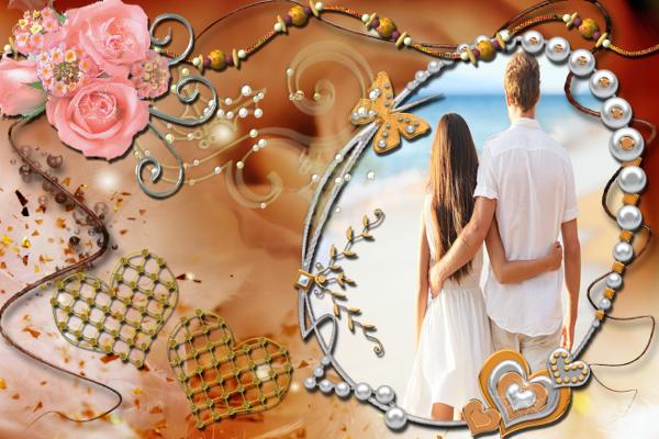 Romantic Pure Love Photo Frame