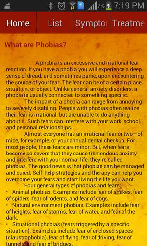 Fears And Phobias