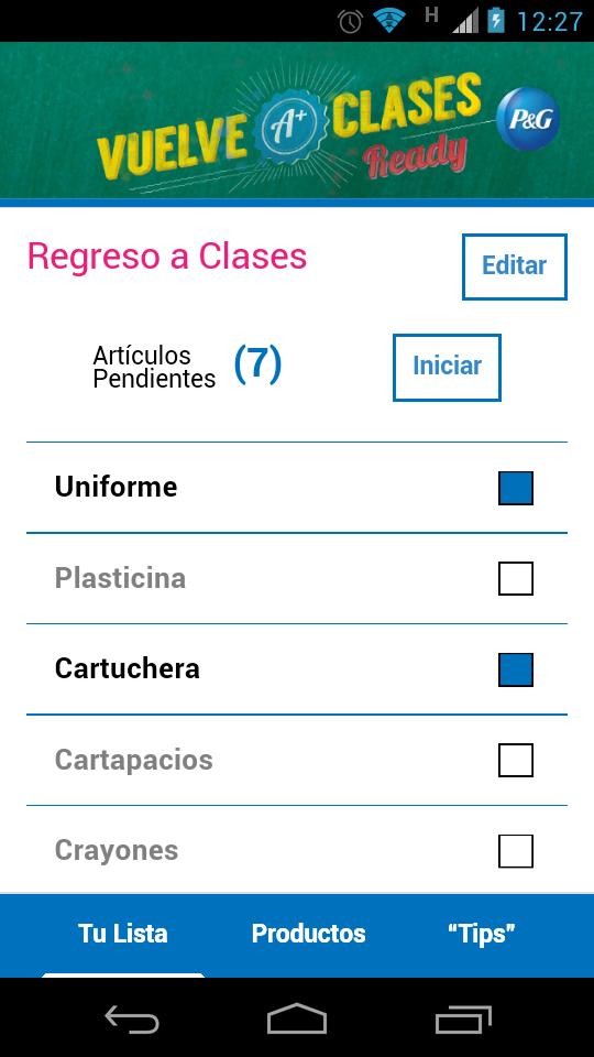 Tu Lista de Shopping - P&G