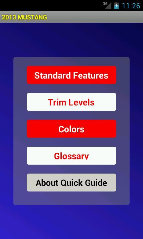 Quick Guide 2013 Ford Mustang