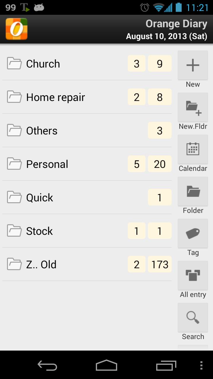 Journal - Orange Diary Demo