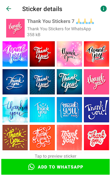 Thank You Sticker for WhatsApp