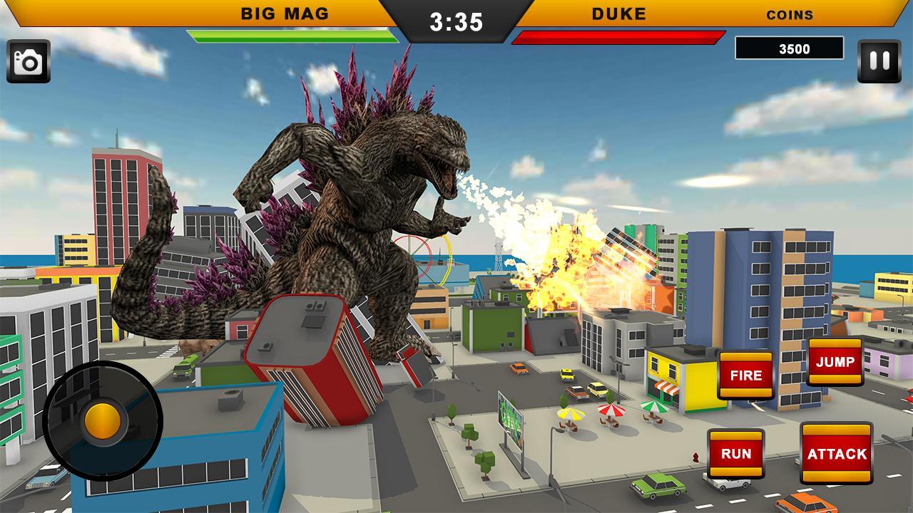 Monster Godzila : Hit And Smash City Attack