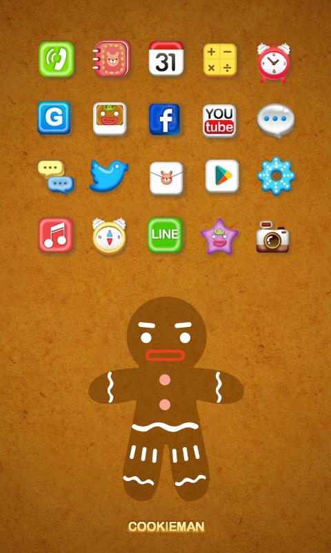 Cookie man icon style theme