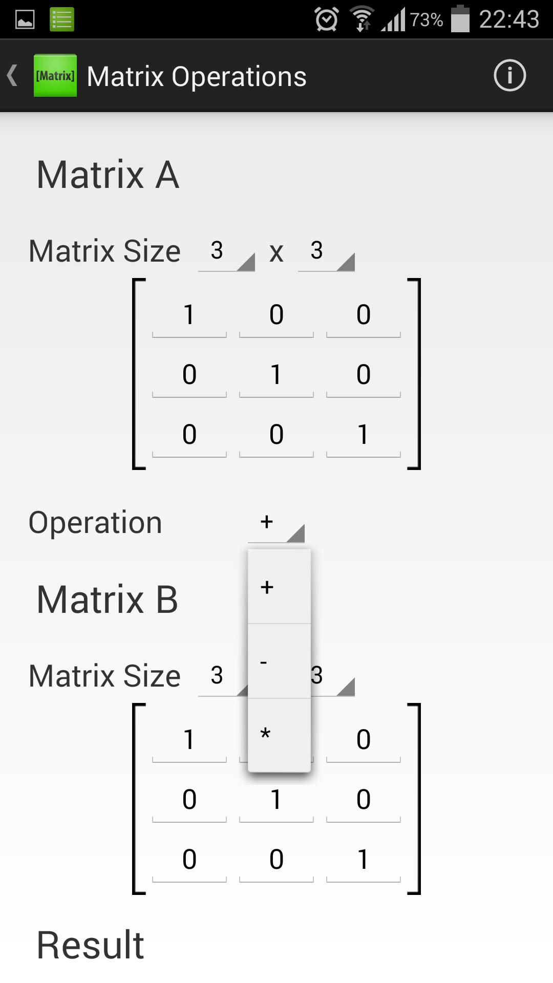 Matrix Tools (Linear Algebra)