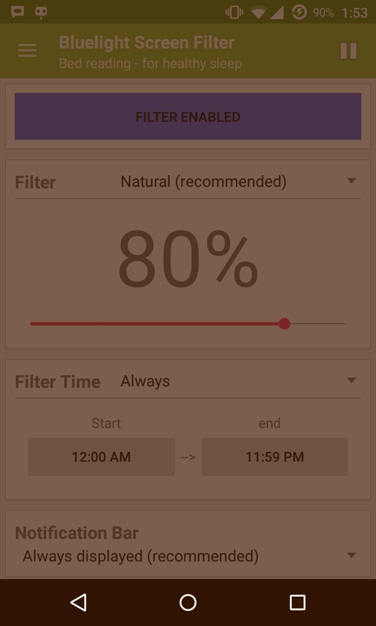 Bluelight Screen Filter