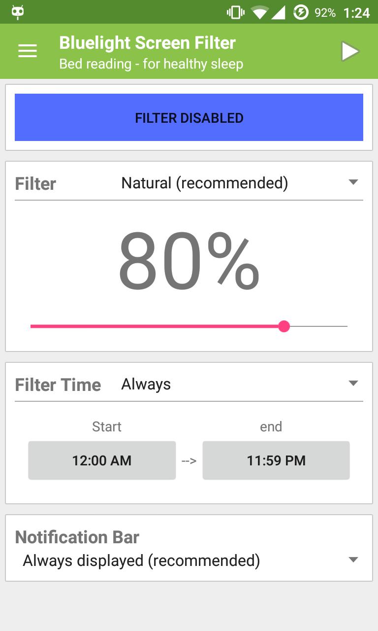 Bluelight Screen Filter