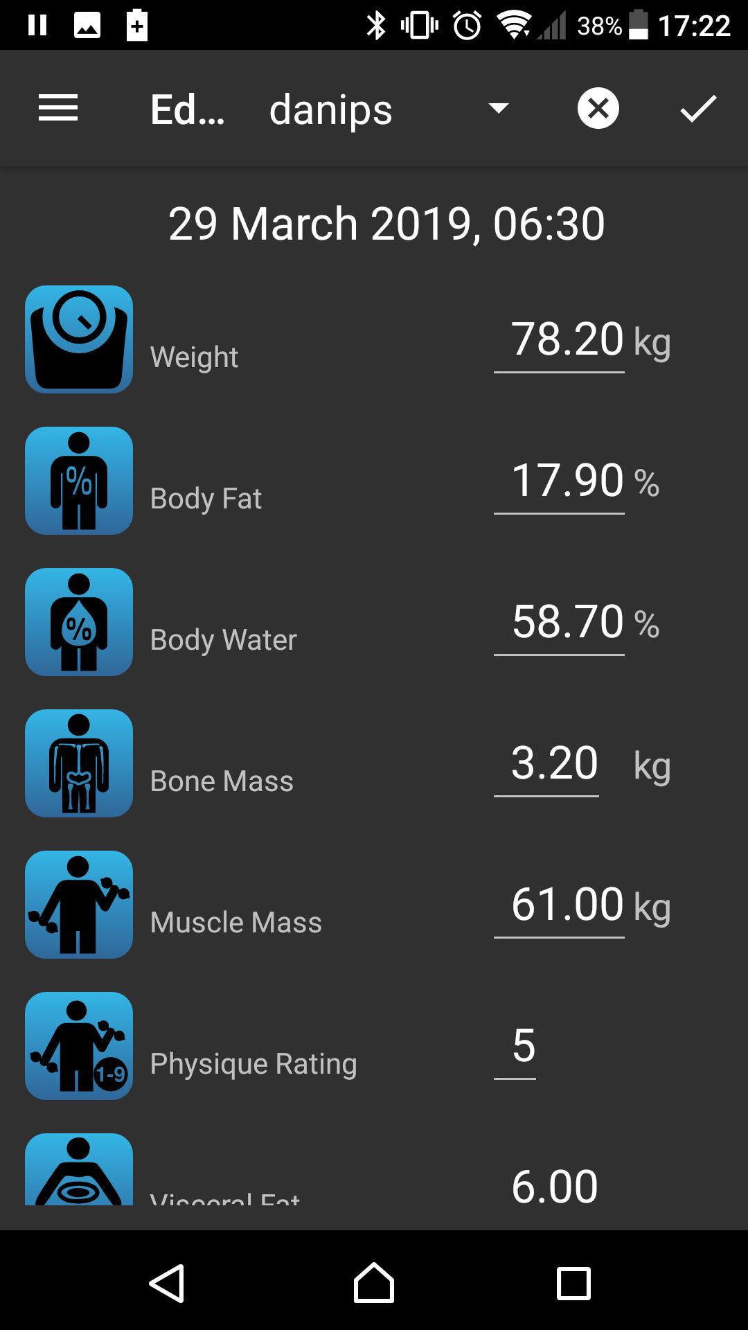 ANT+ Weight Scale Display
