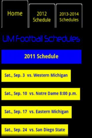 Michigan Football Schedule