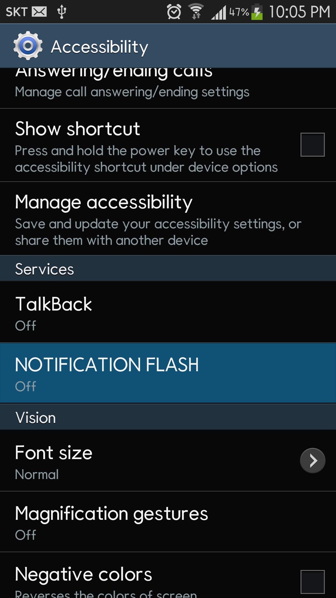NOTIFICATION FLASH