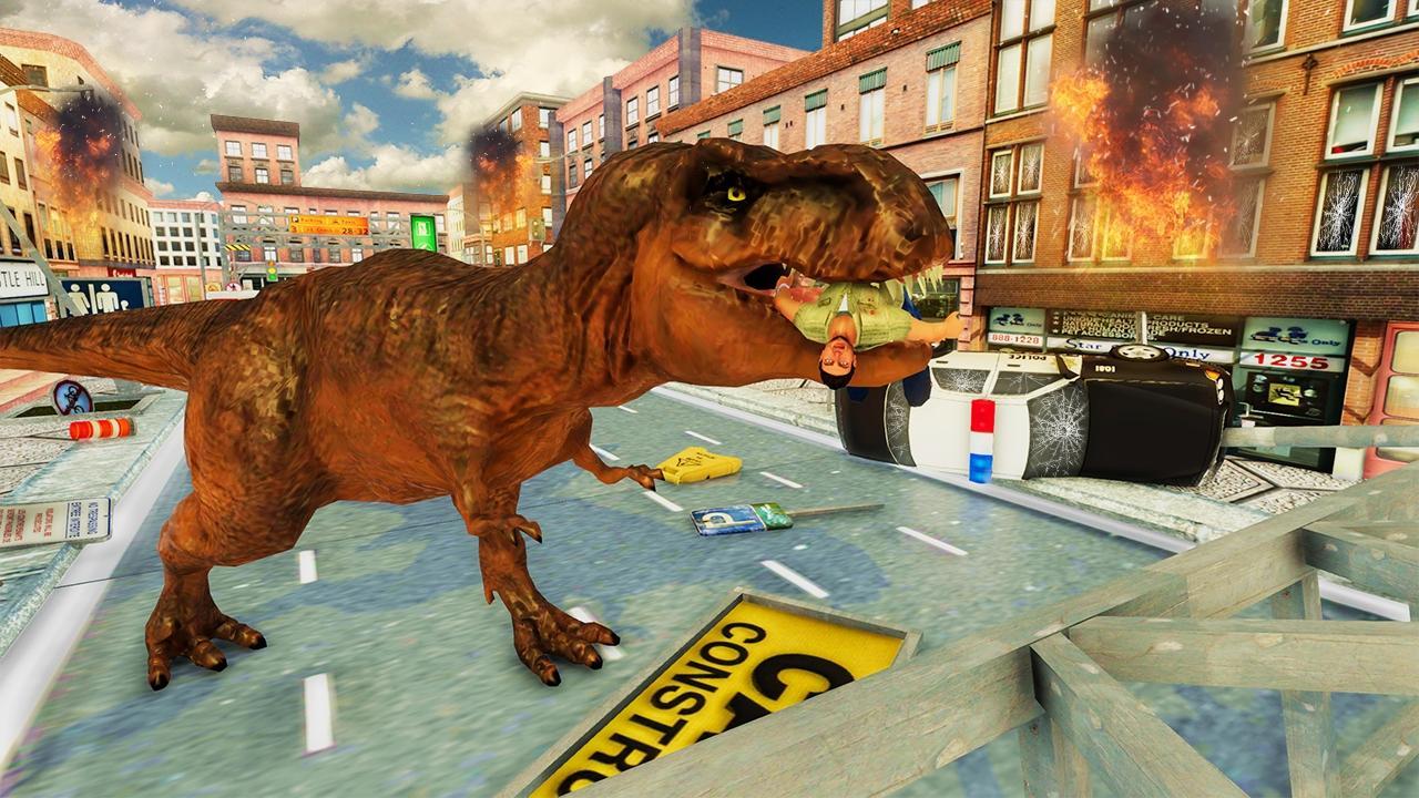 Dinosaur City Attack: Hungry Dino Simulator