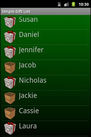 Simple Christmas Gift List