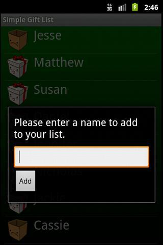 Simple Christmas Gift List