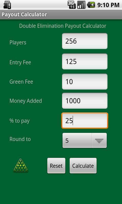 Tournament Payout Calculator