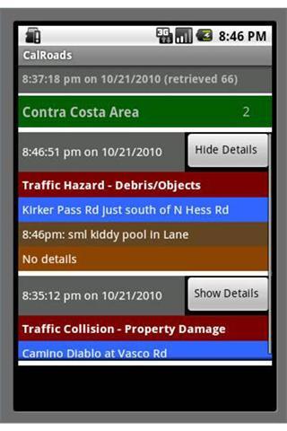 California Road Incidents