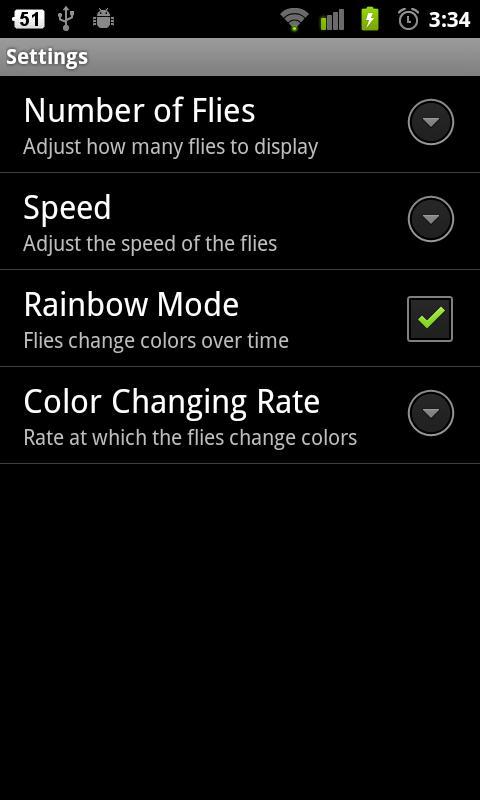 Neon Flies Live Wallpaper