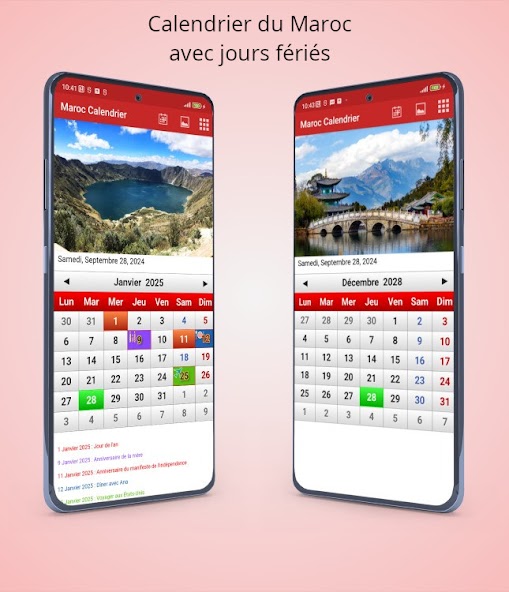 Maroc Calendrier 2025