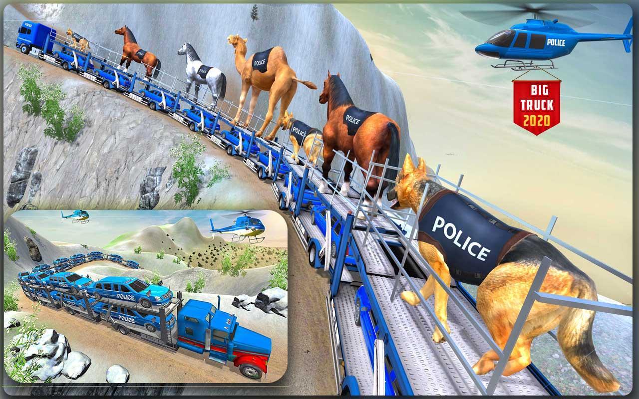 US Police Transporter Truck: Car Driving Games