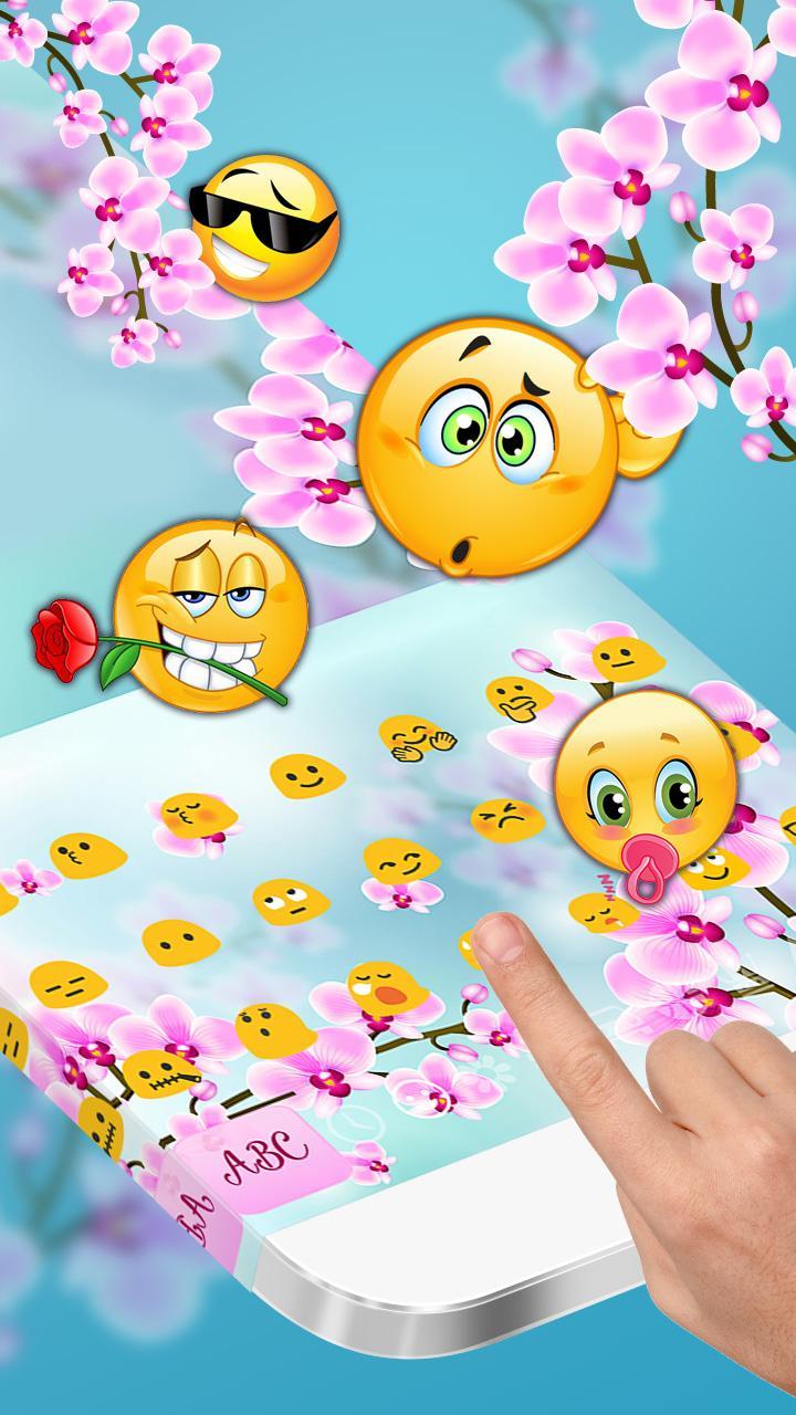 Orchid Flower Keyboard Theme