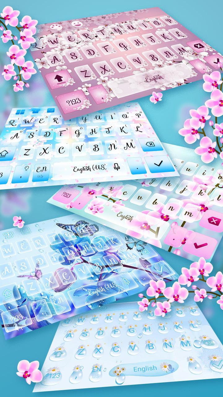 Orchid Flower Keyboard Theme