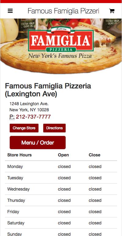 Famous Famiglia Pizzeria