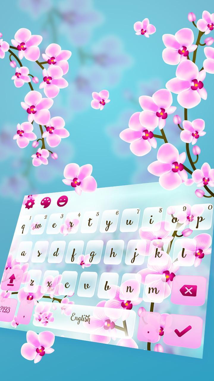 Orchid Flower Keyboard Theme
