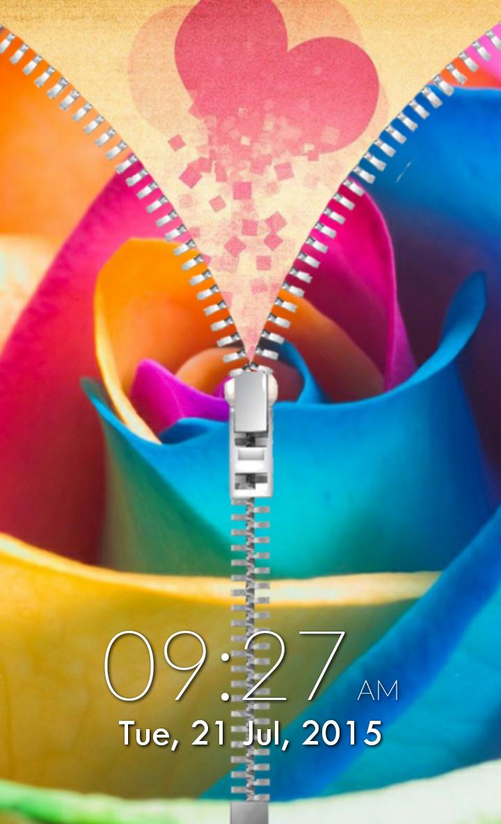 Rainbow Flower Zipper Unlock