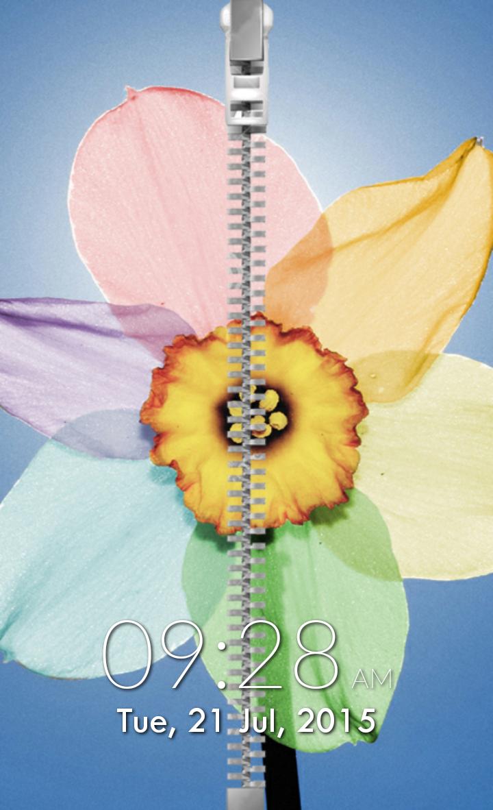 Rainbow Flower Zipper Unlock
