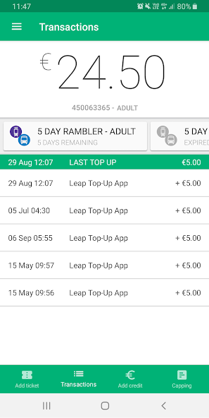 Leap Top-up